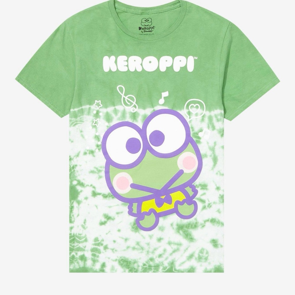 Keroppi Sanrio Green Tie Dye Shirt